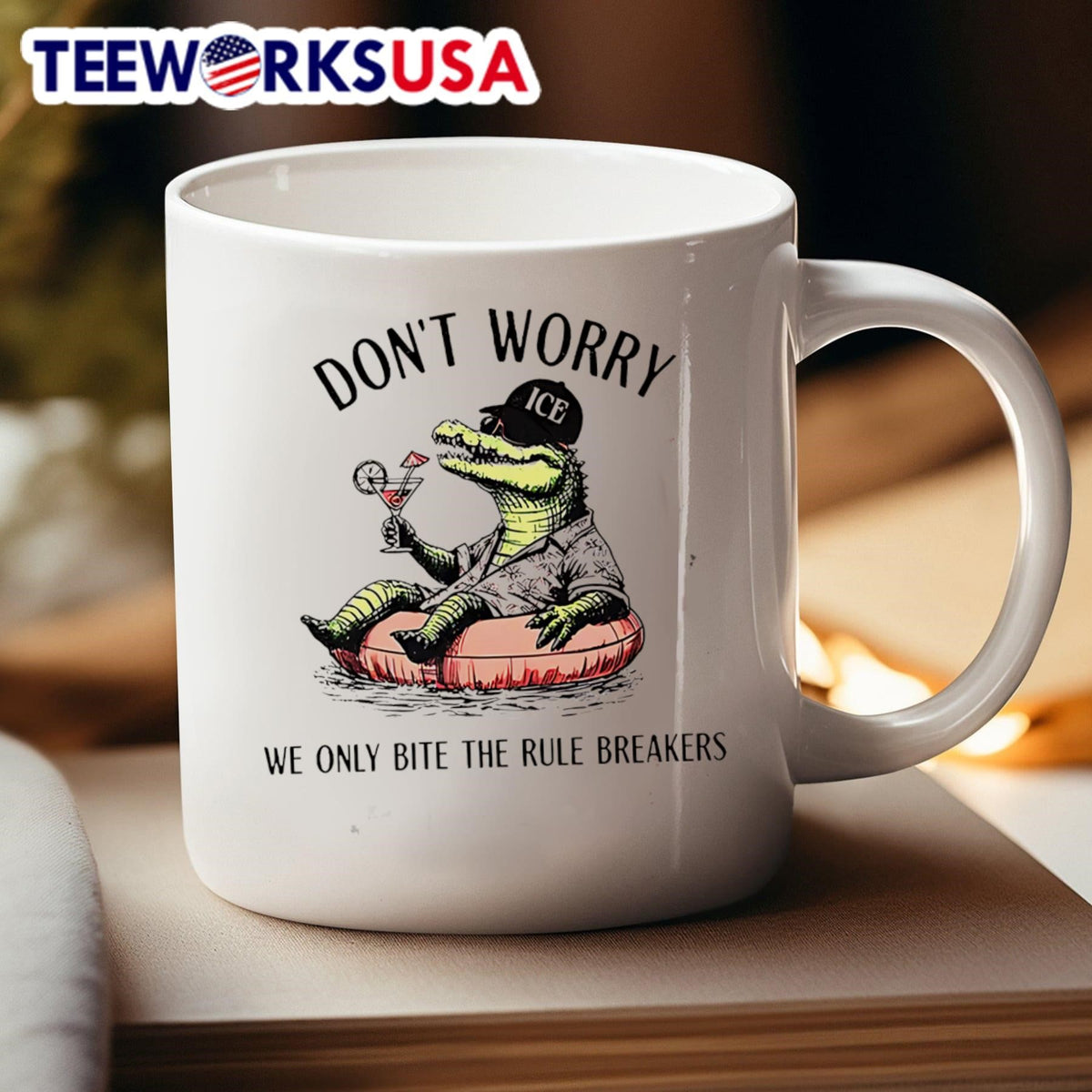 Alligator Alcatraz don't worry we only bite the rule - Adult & Kids T-Shirts, Sweatshirts & Hoodies apparel design preview 4