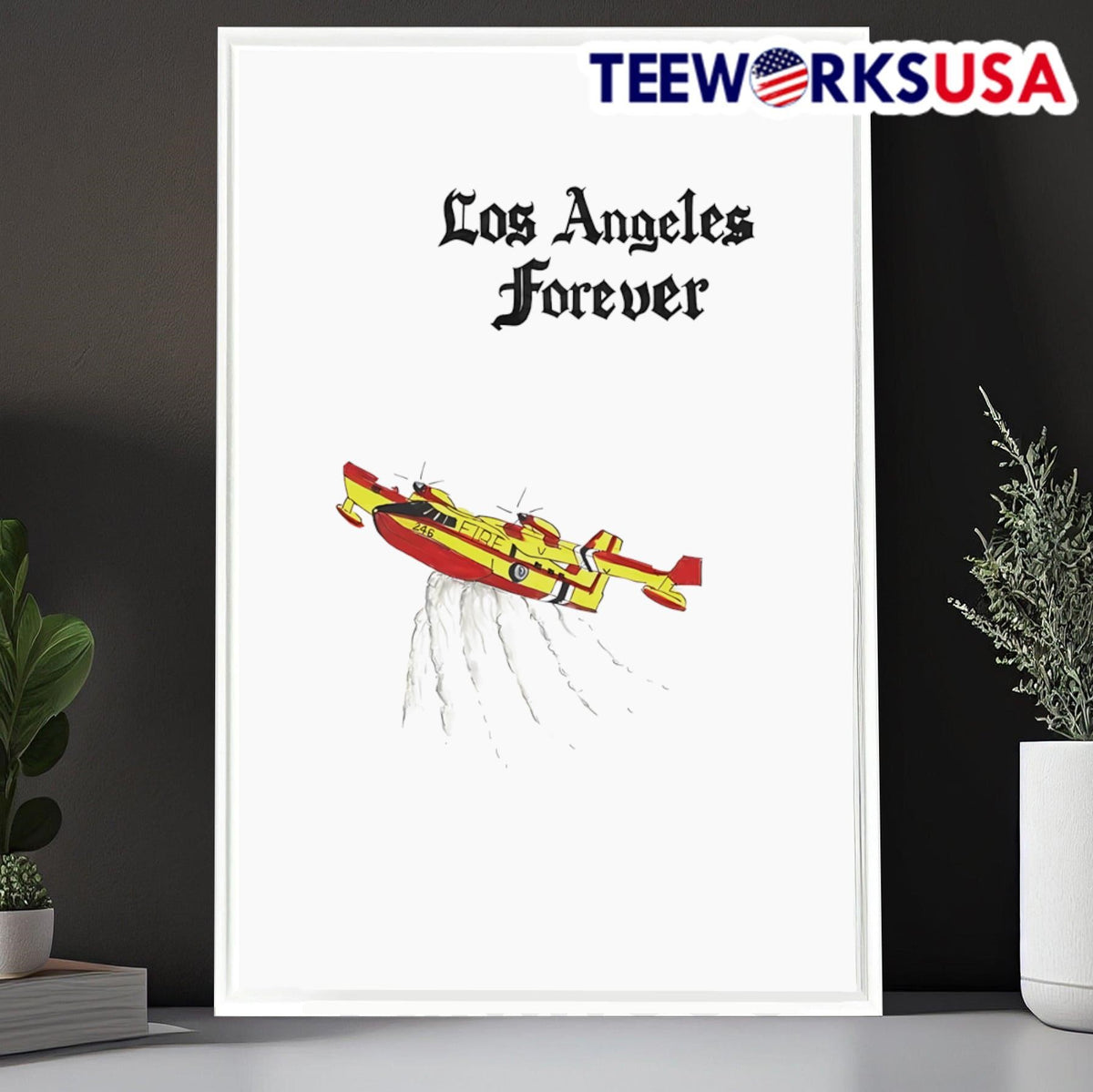 Los Angeles forever 246 plane - Adult & Kids T-Shirts, Sweatshirts & Hoodies apparel design preview 6