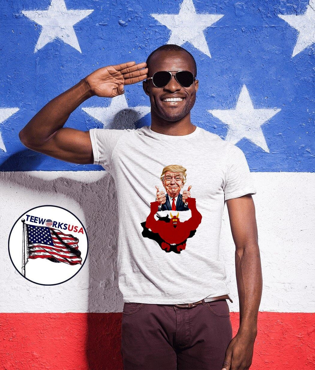 South Park Devil With Trump cartoon - Adult & Kids T-Shirts, Sweatshirts & Hoodies apparel design preview 1
