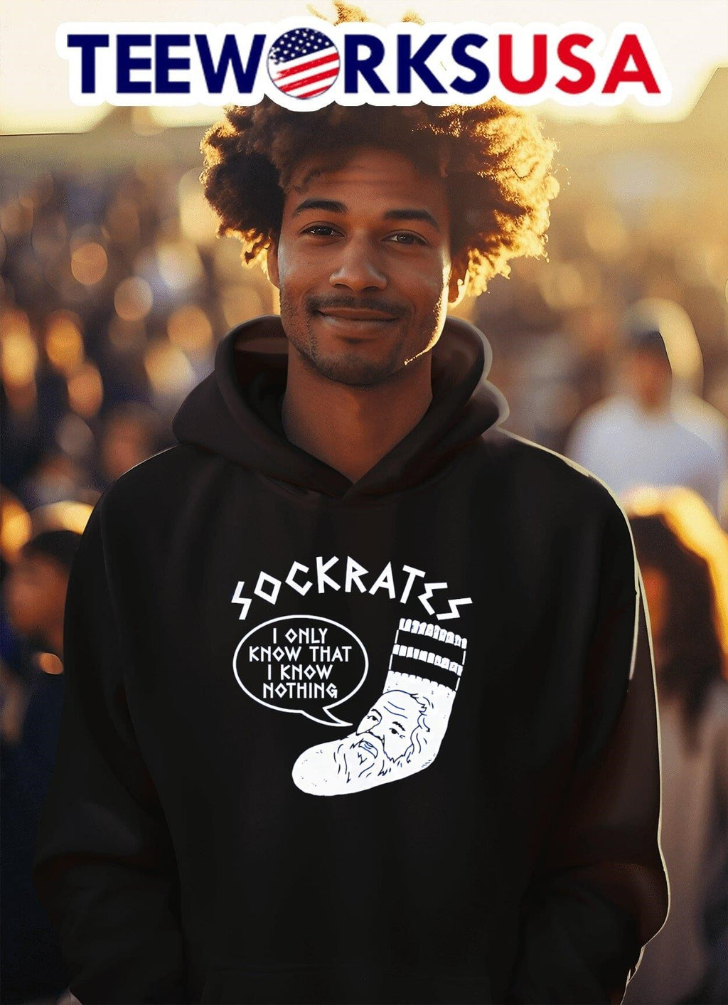 Sockrates I only know that nothing - Adult & Kids T-Shirts, Sweatshirts & Hoodies apparel design preview 2