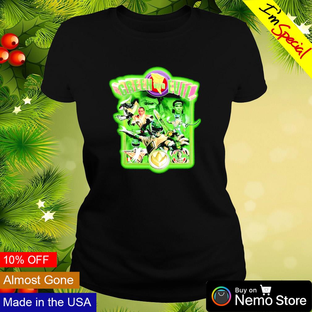 Green with Evil mighty morphin power rangers - Adult & Kids T-Shirts, Sweatshirts & Hoodies apparel design preview 3