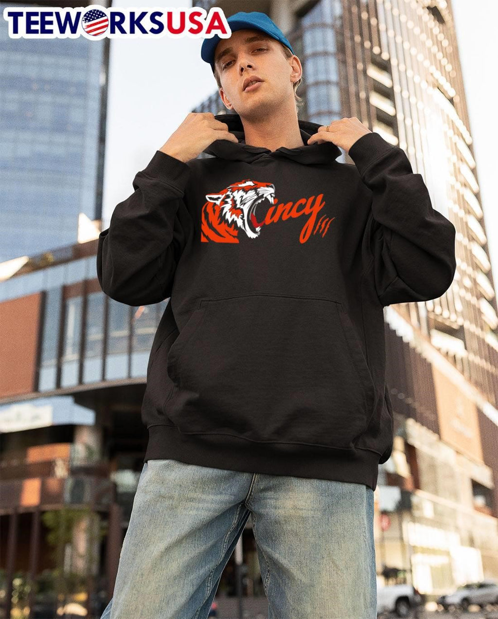 Cincinnati Tigers scream - Adult & Kids T-Shirts, Sweatshirts & Hoodies apparel design preview 3