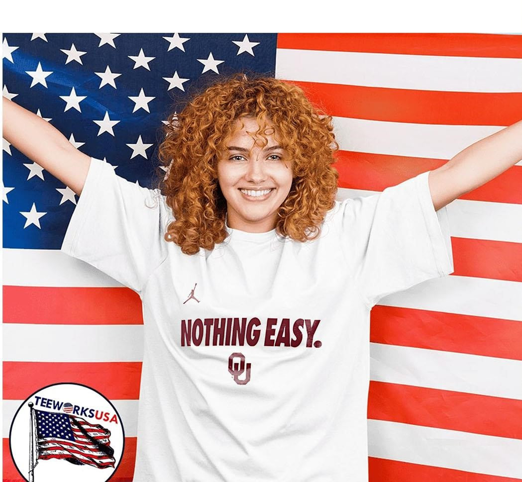 Oklahoma Sooners Nothing Easy - Adult & Kids T-Shirts, Sweatshirts & Hoodies apparel design preview 7