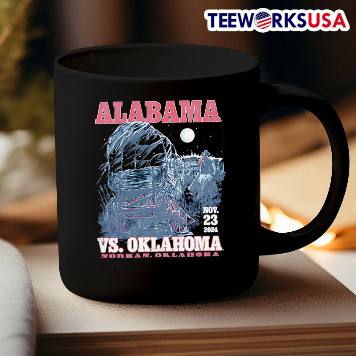 Alabama vs Oklahoma 2024 Norman - Adult & Kids T-Shirts, Sweatshirts & Hoodies apparel design preview 3