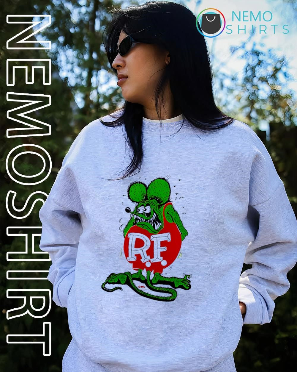 R.F. Rat Fink rod monster the iconic - Adult & Kids T-Shirts, Sweatshirts & Hoodies apparel design preview 2