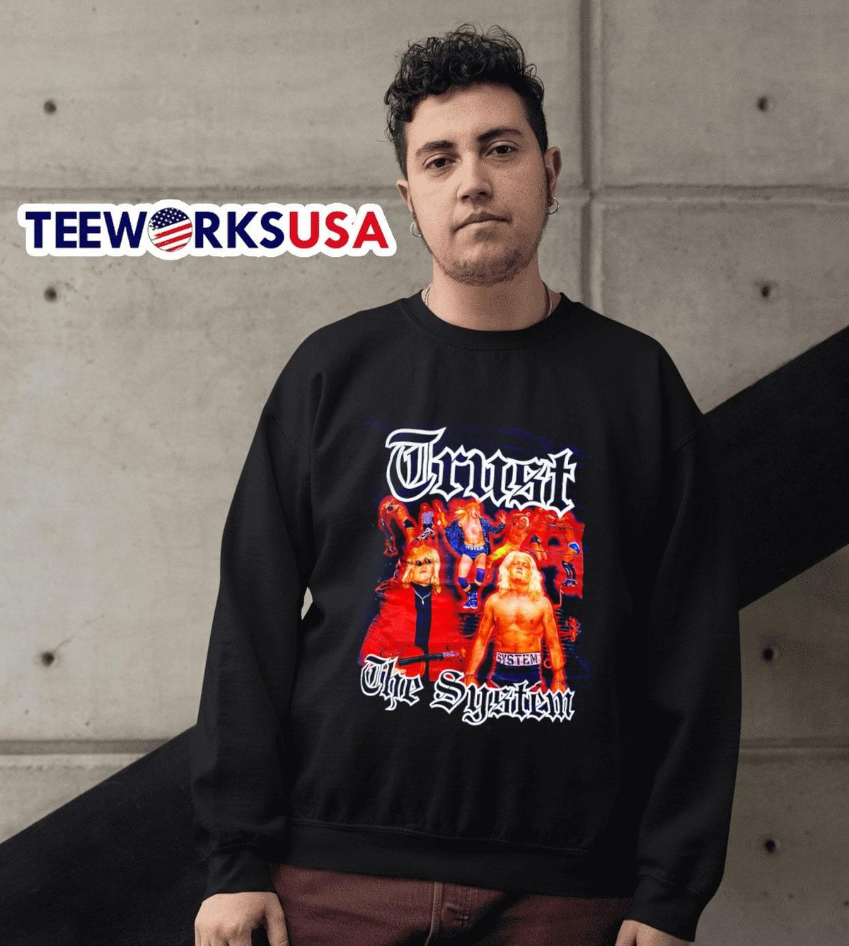 Drew Sipila trust the system - Adult & Kids T-Shirts, Sweatshirts & Hoodies apparel design preview 3