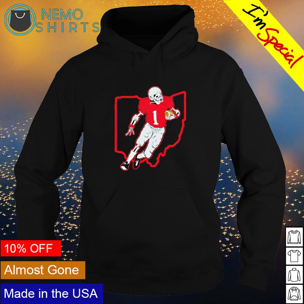 Ohio State Buckeyes Dontre Wilson skeleton football - Adult & Kids T-Shirts, Sweatshirts & Hoodies apparel design preview 2