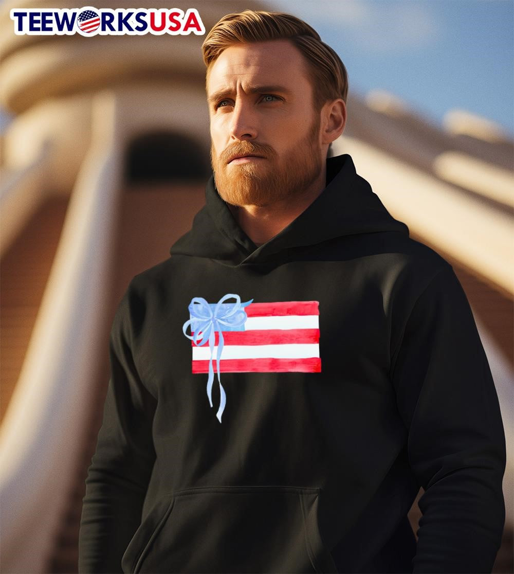 4th of july American flag aesthetic - Adult & Kids T-Shirts, Sweatshirts & Hoodies apparel design preview 2