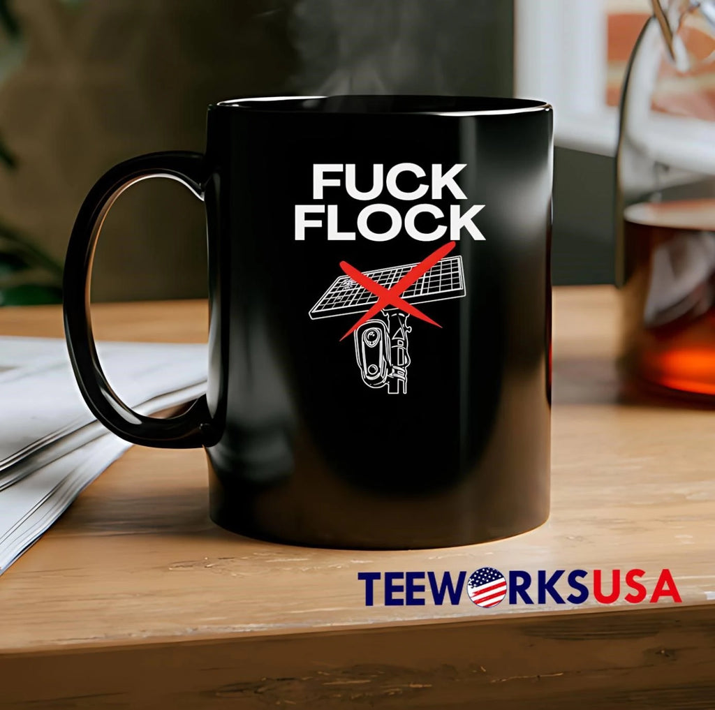 Fuck Flock Surveillance Camera Solar Panel Red X Line - Adult & Kids T-Shirts, Sweatshirts & Hoodies apparel design preview 2
