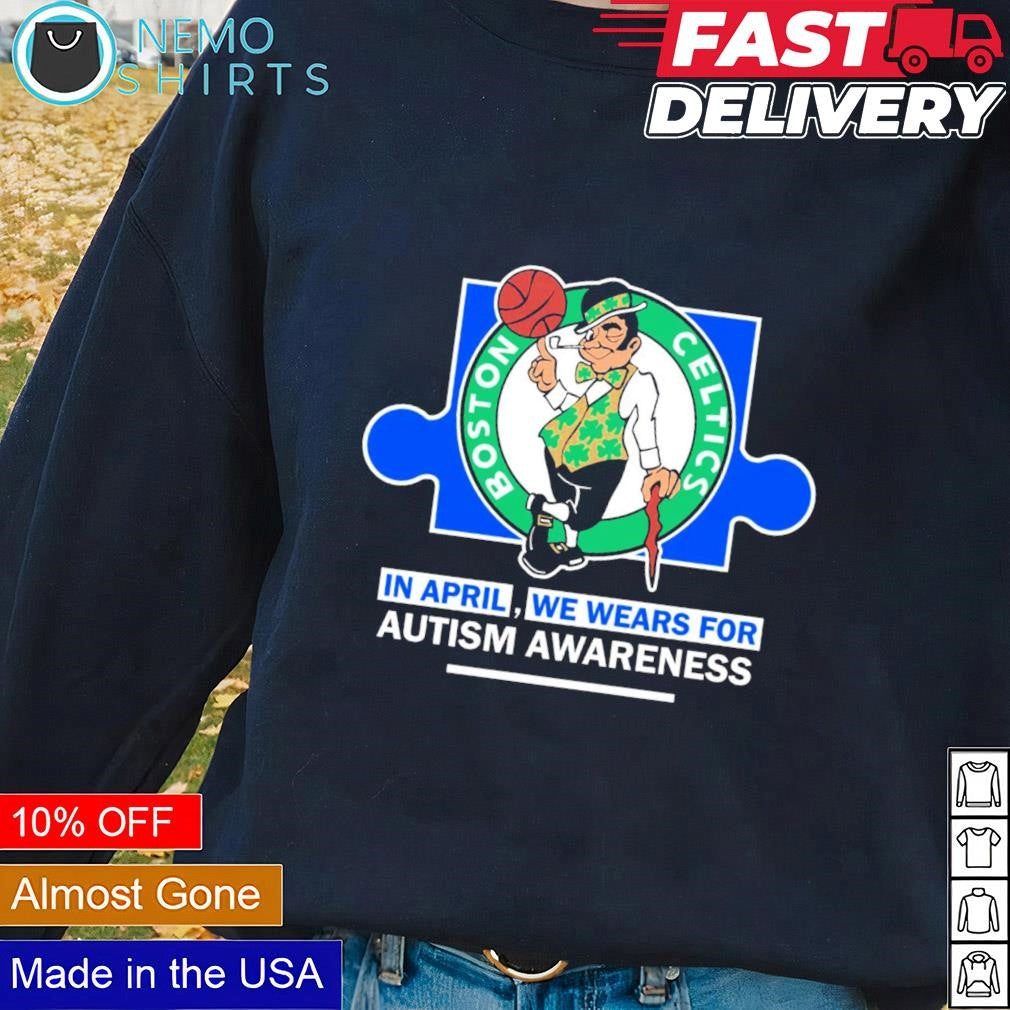 Boston Celtics in April we wears for autism awareness - Adult & Kids T-Shirts, Sweatshirts & Hoodies apparel design preview 1