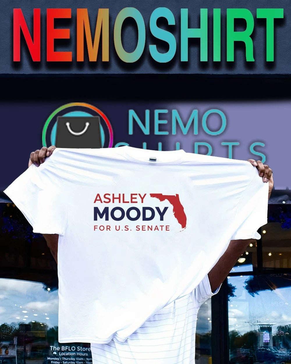 Ashley Moody For US Senate Political Campaign 2026 - Adult & Kids T-Shirts, Sweatshirts & Hoodies apparel design preview 1