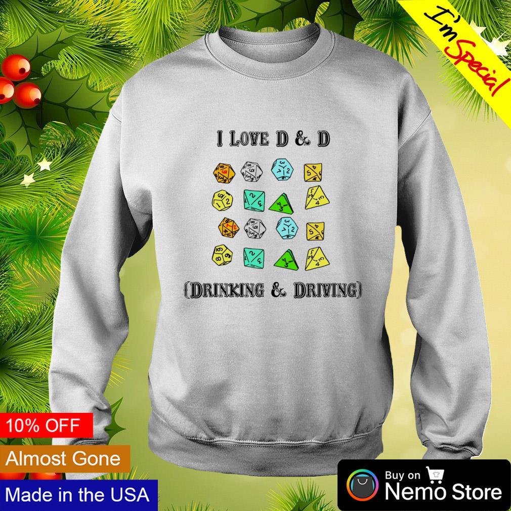 I Love D Drinking and Driving - Adult & Kids T-Shirts, Sweatshirts & Hoodies apparel design preview 4