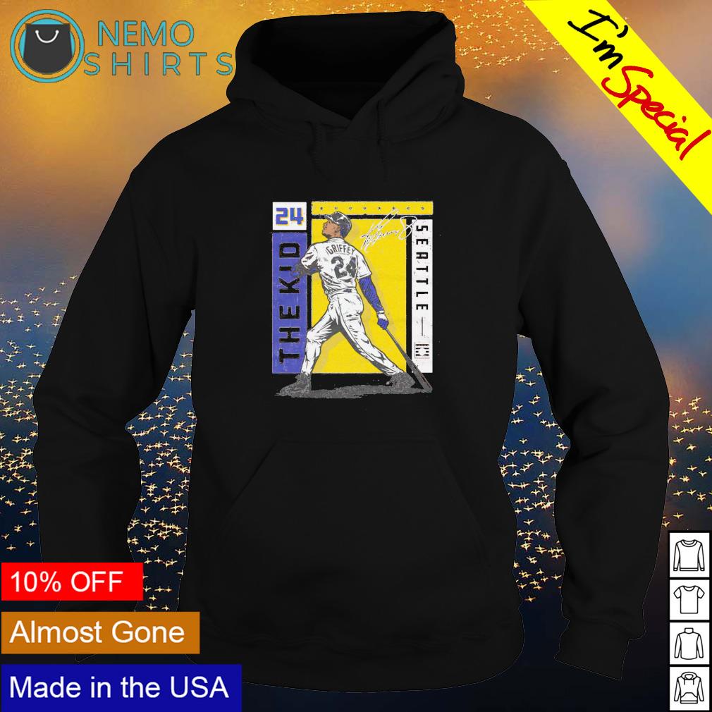 Seattle Mariners Ken Griffey Jr. card stat signature - Adult & Kids T-Shirts, Sweatshirts & Hoodies apparel design preview 2