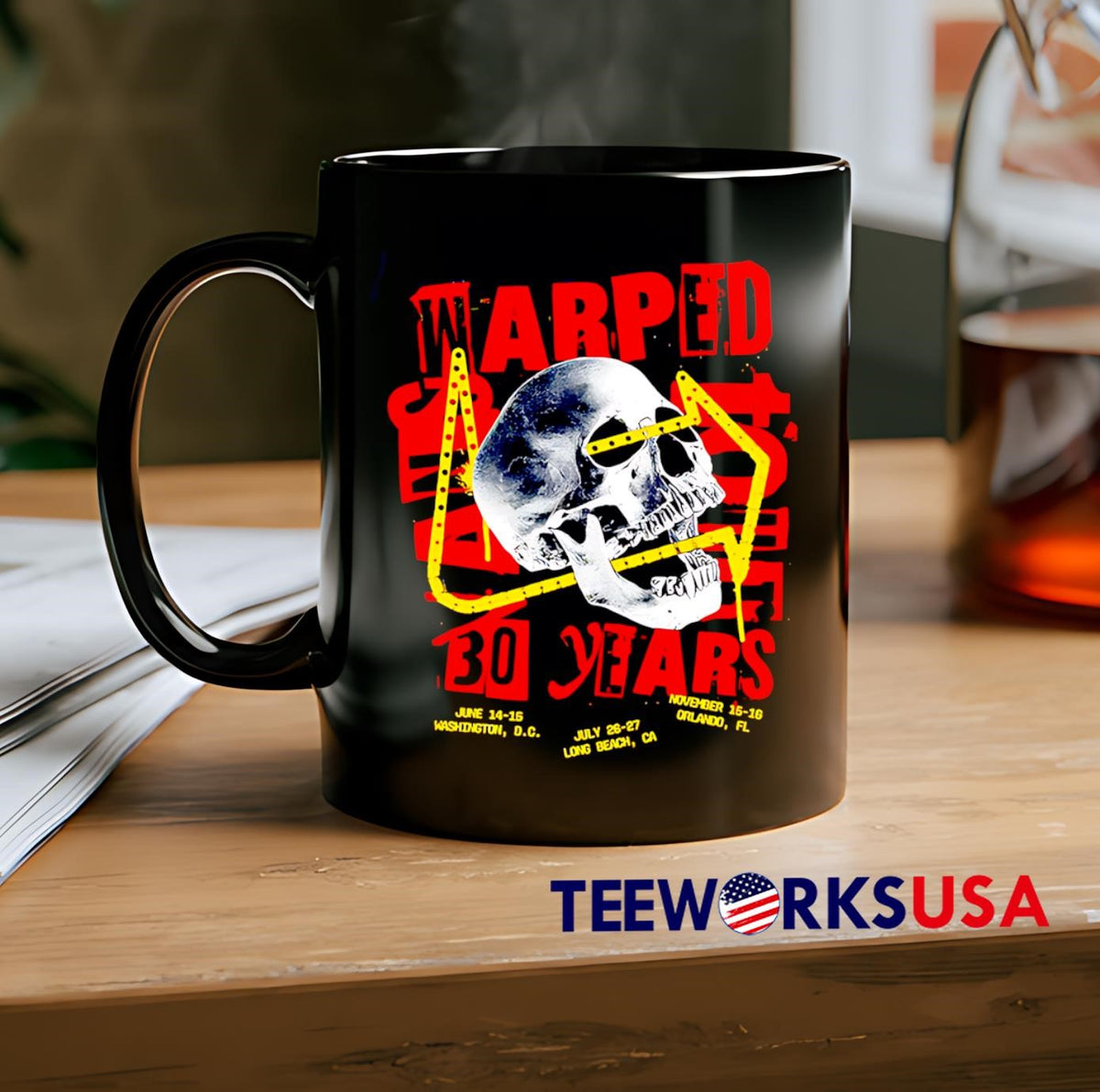 Vans Warped Tour 30 Years Skull - Adult & Kids T-Shirts, Sweatshirts & Hoodies apparel design preview 2