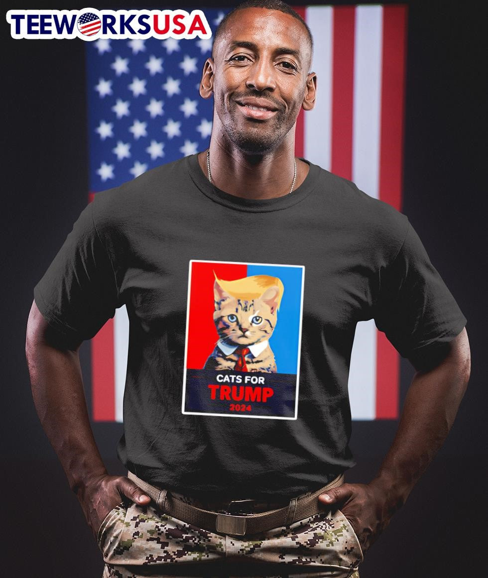 Cats for Trump 2024 Election - Adult & Kids T-Shirts, Sweatshirts & Hoodies apparel design preview 1