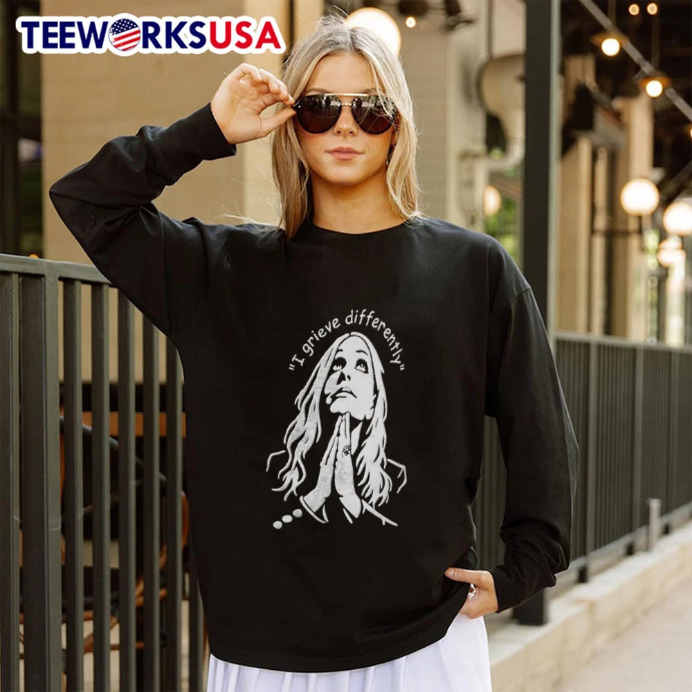 I Grieve Differently Woman Praying - Adult & Kids T-Shirts, Sweatshirts & Hoodies apparel design preview 4