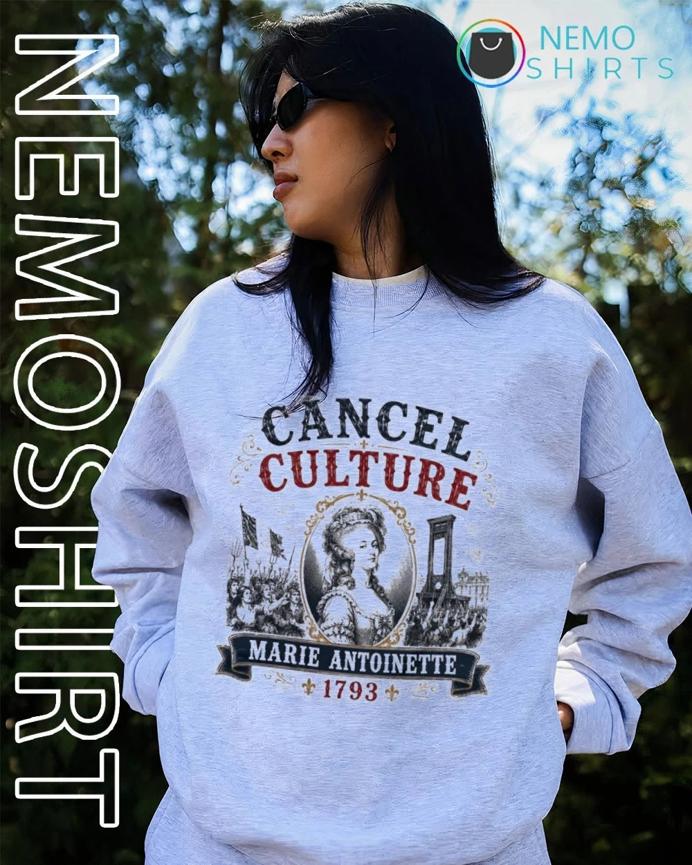 Marie Antoinette 1793 Cancel Culture - Adult & Kids T-Shirts, Sweatshirts & Hoodies apparel design preview 4