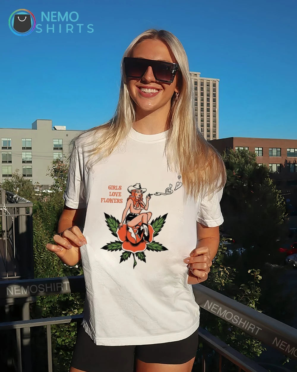 Relish Girls Love Flowers El Ray Cowgirl - Adult & Kids T-Shirts, Sweatshirts & Hoodies apparel design preview 6
