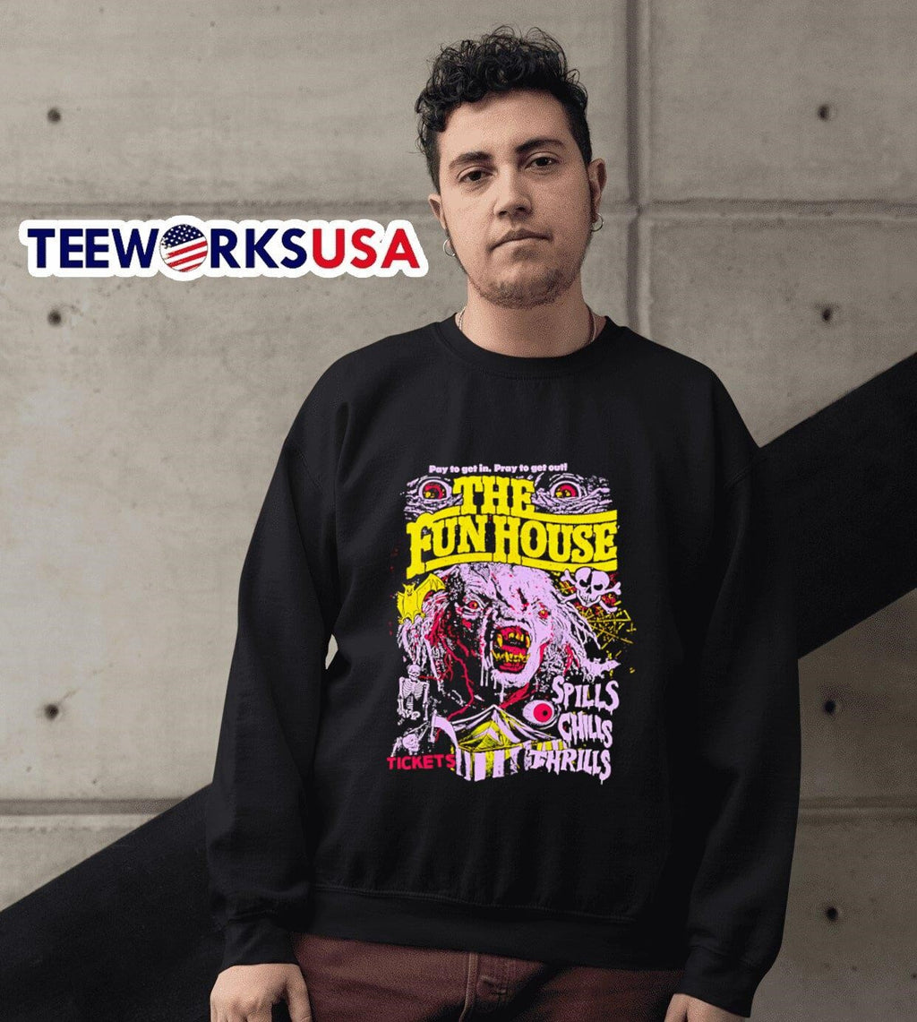 The Funhouse chills and thrills - Adult & Kids T-Shirts, Sweatshirts & Hoodies apparel design preview 6