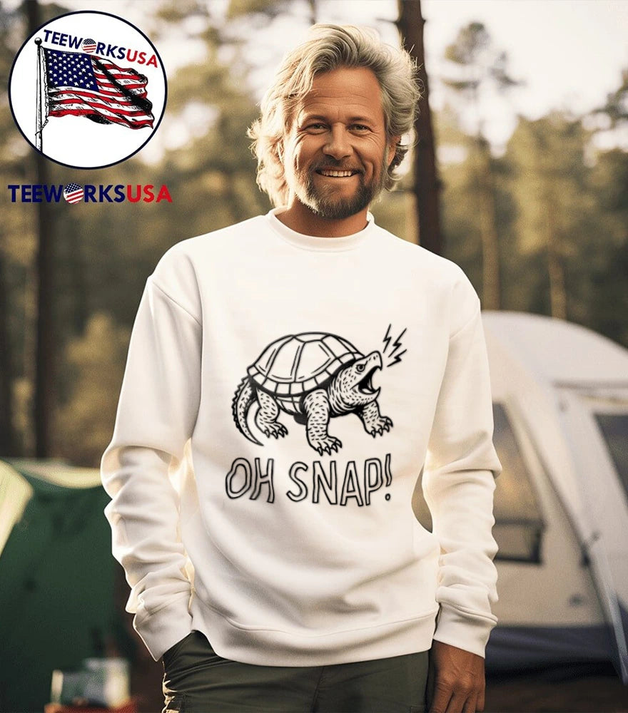 Turtle Oh Snap - Adult & Kids T-Shirts, Sweatshirts & Hoodies apparel design preview 5