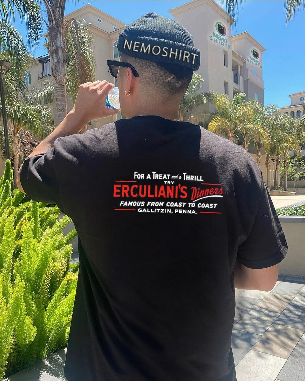 For a treat and thrill try Erculiani's dinners - Adult & Kids T-Shirts, Sweatshirts & Hoodies apparel design preview 4