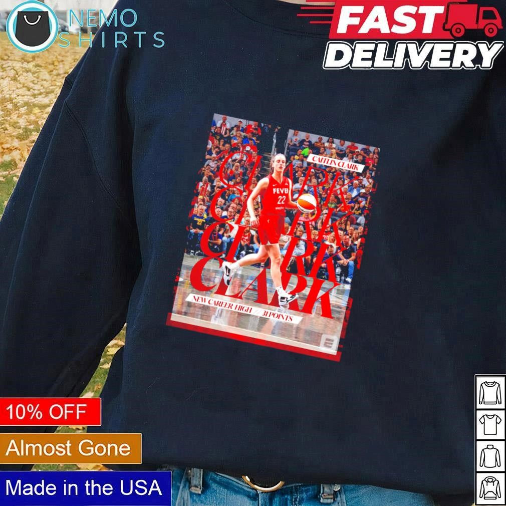 Caitlin Clark Indiana Fever new career high 31 points - Adult & Kids T-Shirts, Sweatshirts & Hoodies apparel design preview 1