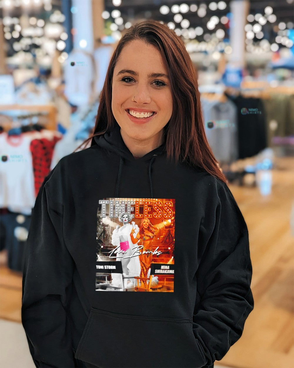 Timeless love bombs Toni Storm and Shirakawa Mina - Adult & Kids T-Shirts, Sweatshirts & Hoodies apparel design preview 3