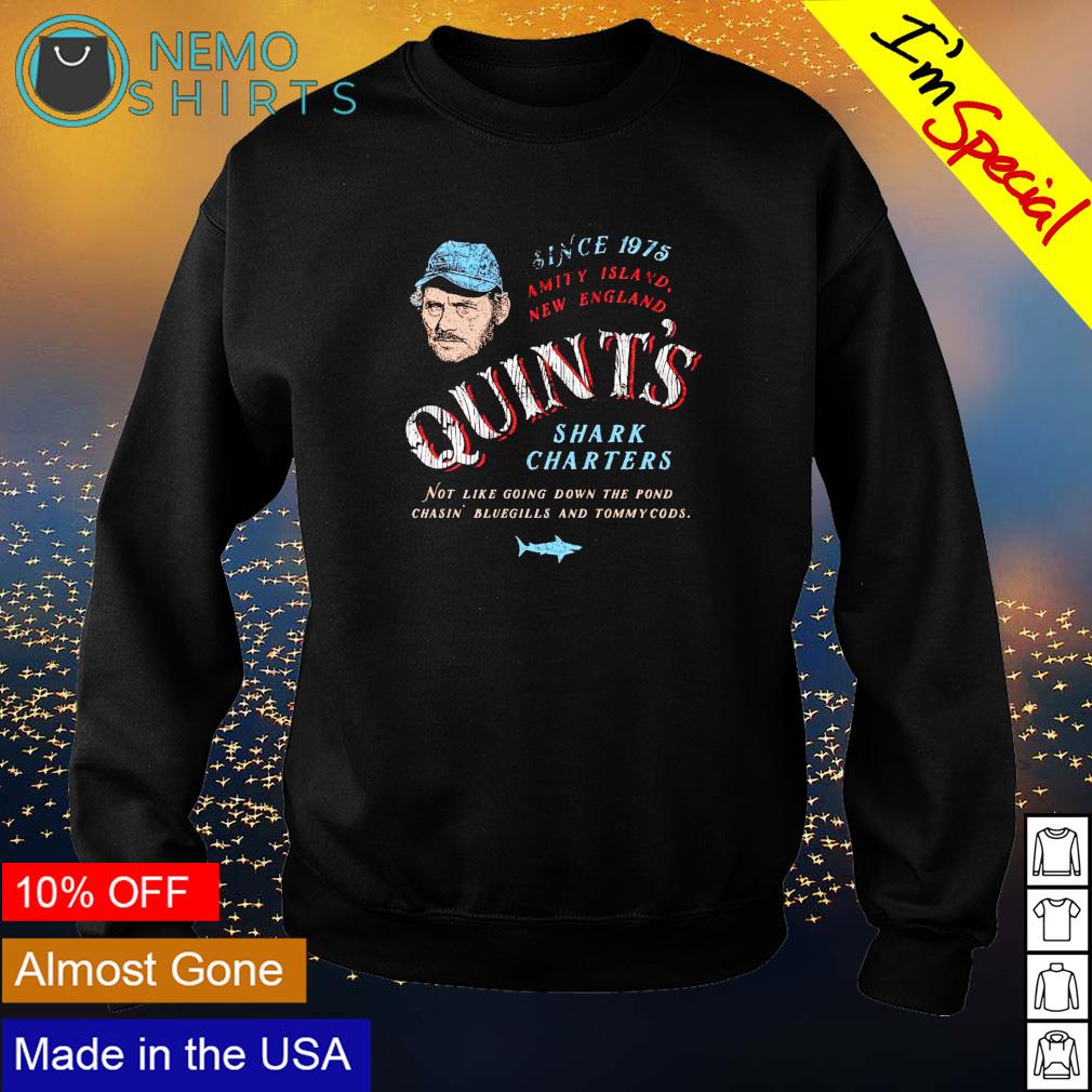Quint's Shark Charters since 1975 amity island new - Adult & Kids T-Shirts, Sweatshirts & Hoodies apparel design preview 4