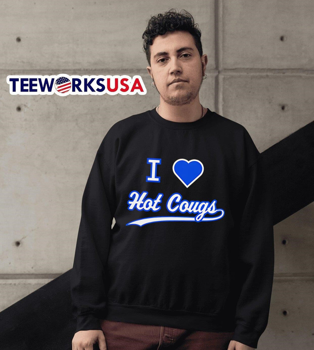 I love hot Cougs - Adult & Kids T-Shirts, Sweatshirts & Hoodies apparel design preview 3