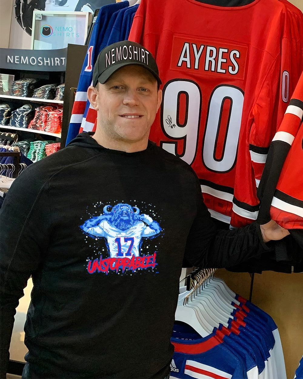 Unstoppable Josh Allen Buffalo Bills mascot - Adult & Kids T-Shirts, Sweatshirts & Hoodies apparel design preview 2