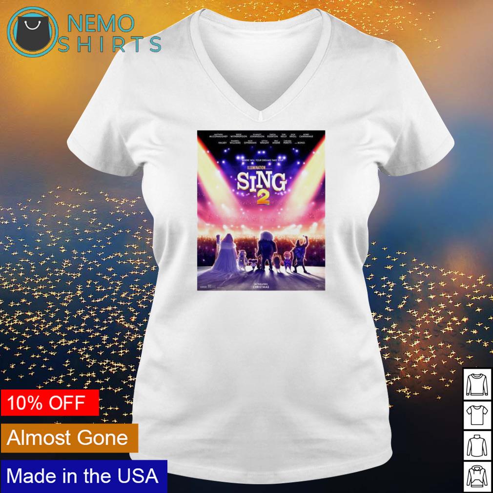 Sing 2 cartoon movie poster - Adult & Kids T-Shirts, Sweatshirts & Hoodies apparel design preview 5