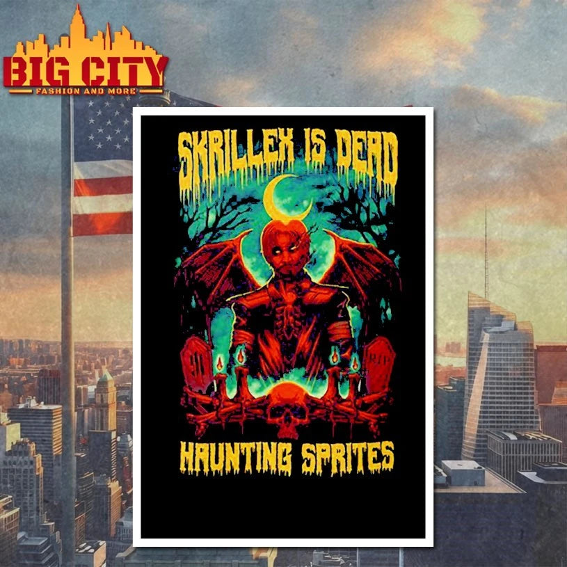 SKRILLER IS DEAD HAUNTING SPRITES Halloween 2025 - Adult & Kids T-Shirts, Sweatshirts & Hoodies apparel design preview 4