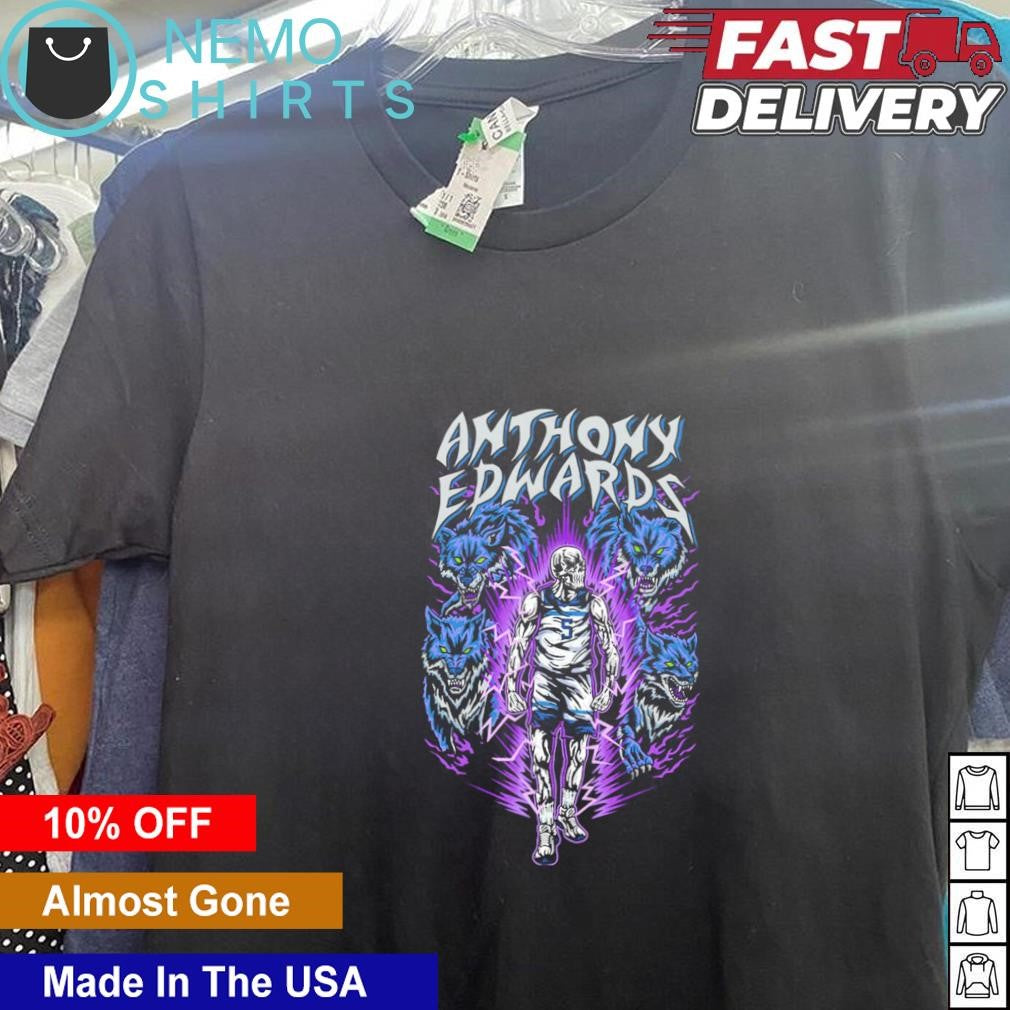 Anthony Edwards wolves skeleton - Adult & Kids T-Shirts, Sweatshirts & Hoodies apparel design preview 5