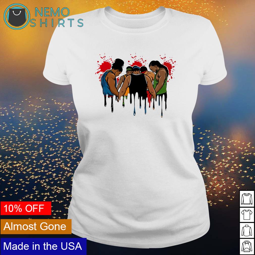 Group of black afro men praying - Adult & Kids T-Shirts, Sweatshirts & Hoodies apparel design preview 3