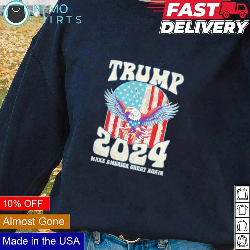 Trump 2024 eagle make American great again - Adult & Kids T-Shirts, Sweatshirts & Hoodies apparel design preview 3