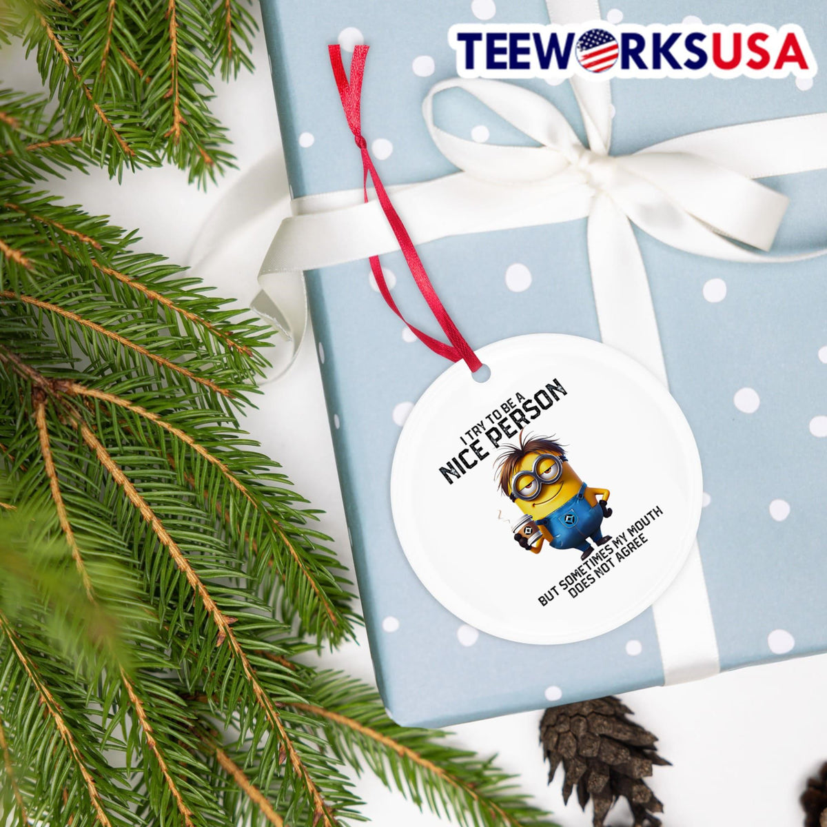 Minion I try to be a nice person but sometimes my - Adult & Kids T-Shirts, Sweatshirts & Hoodies apparel design preview 5