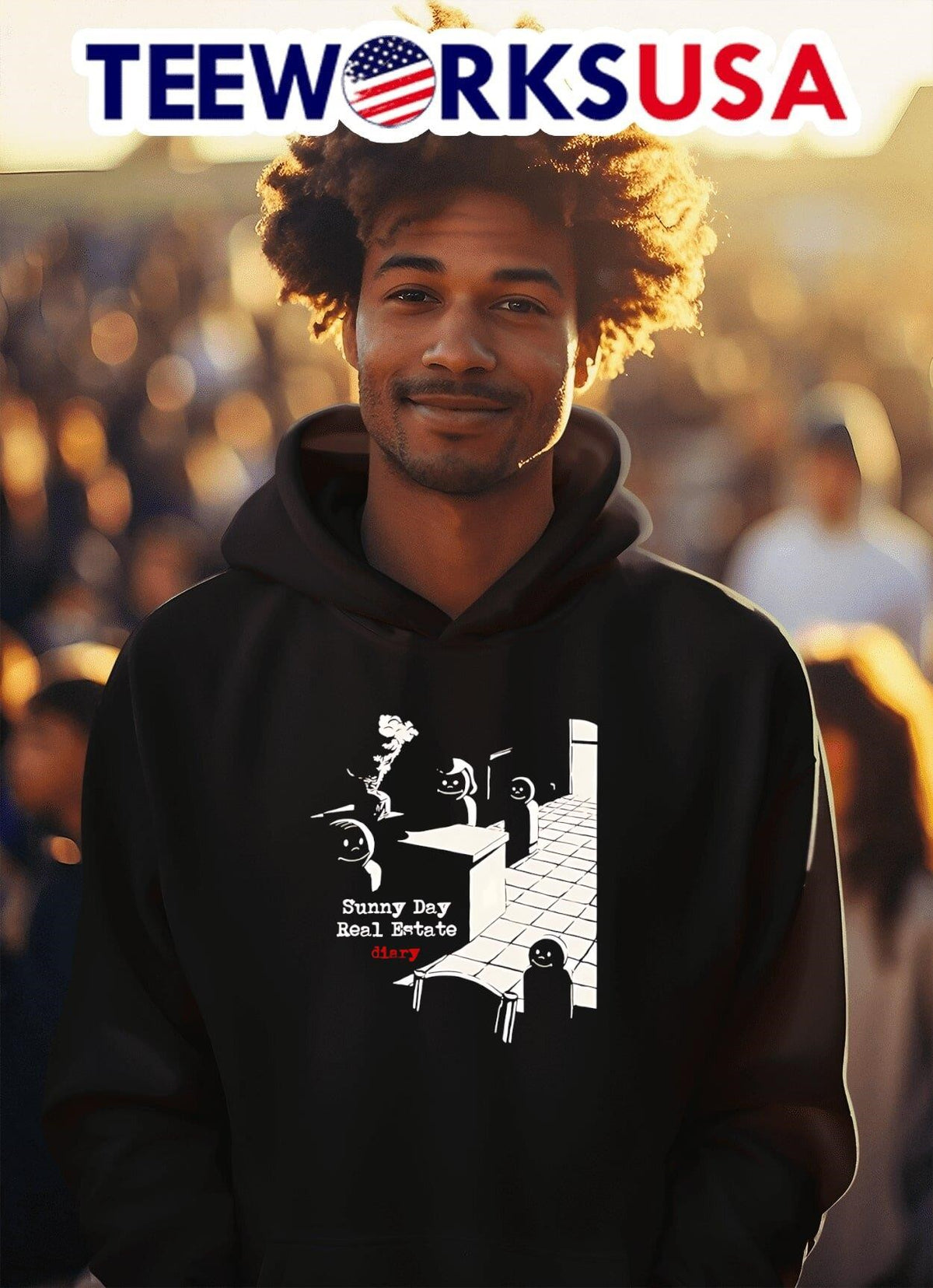 Sunny day real estate diary - Adult & Kids T-Shirts, Sweatshirts & Hoodies apparel design preview 2