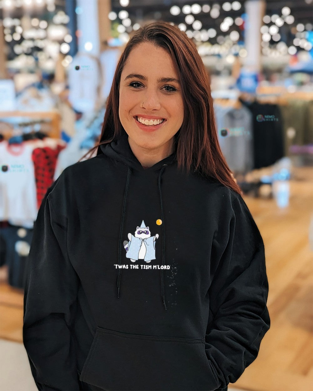 'Twas the tism M'Lord raccoon - Adult & Kids T-Shirts, Sweatshirts & Hoodies apparel design preview 5