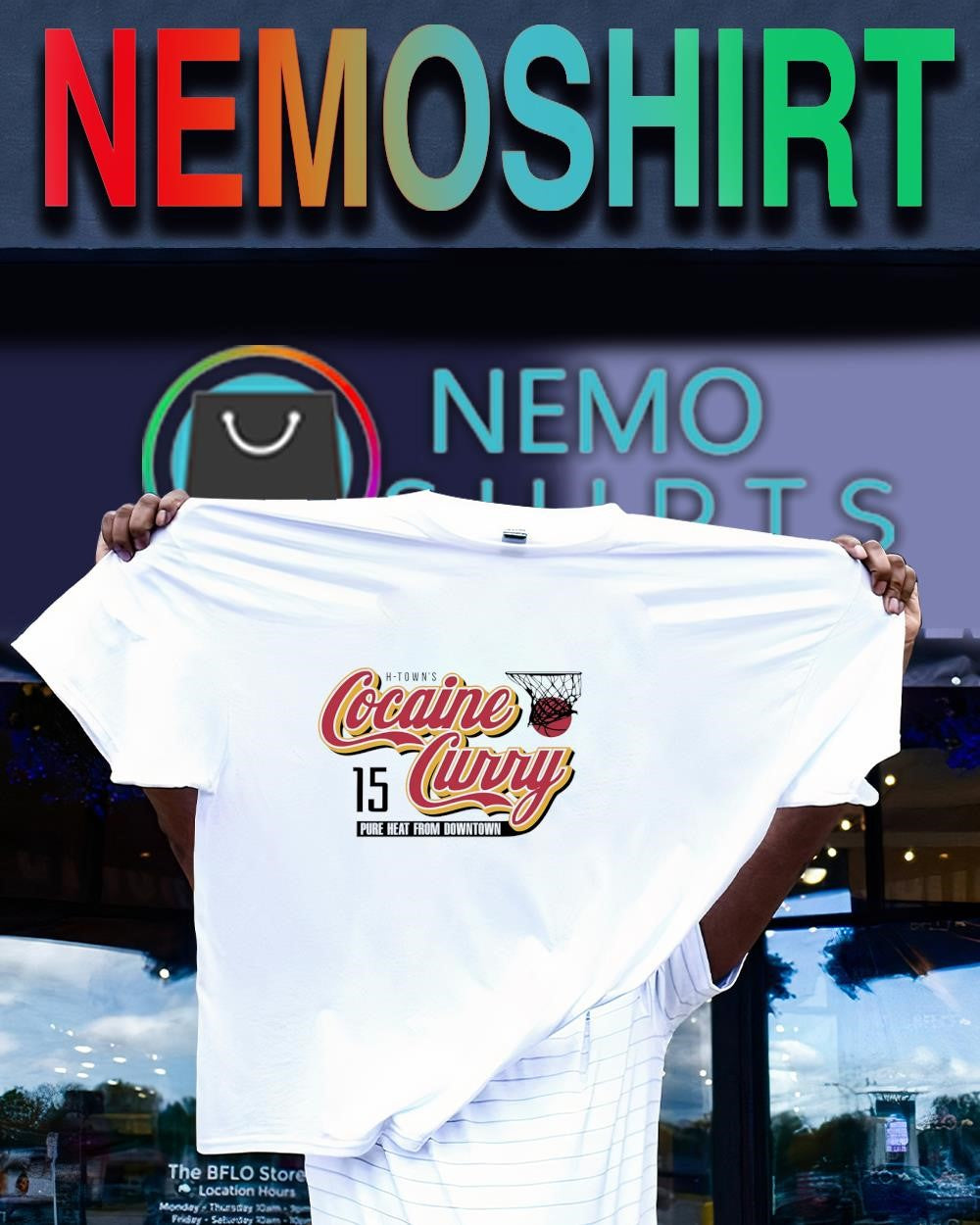 Cocaine Curry H-Town's pure heart from downtown - Adult & Kids T-Shirts, Sweatshirts & Hoodies apparel design preview 1