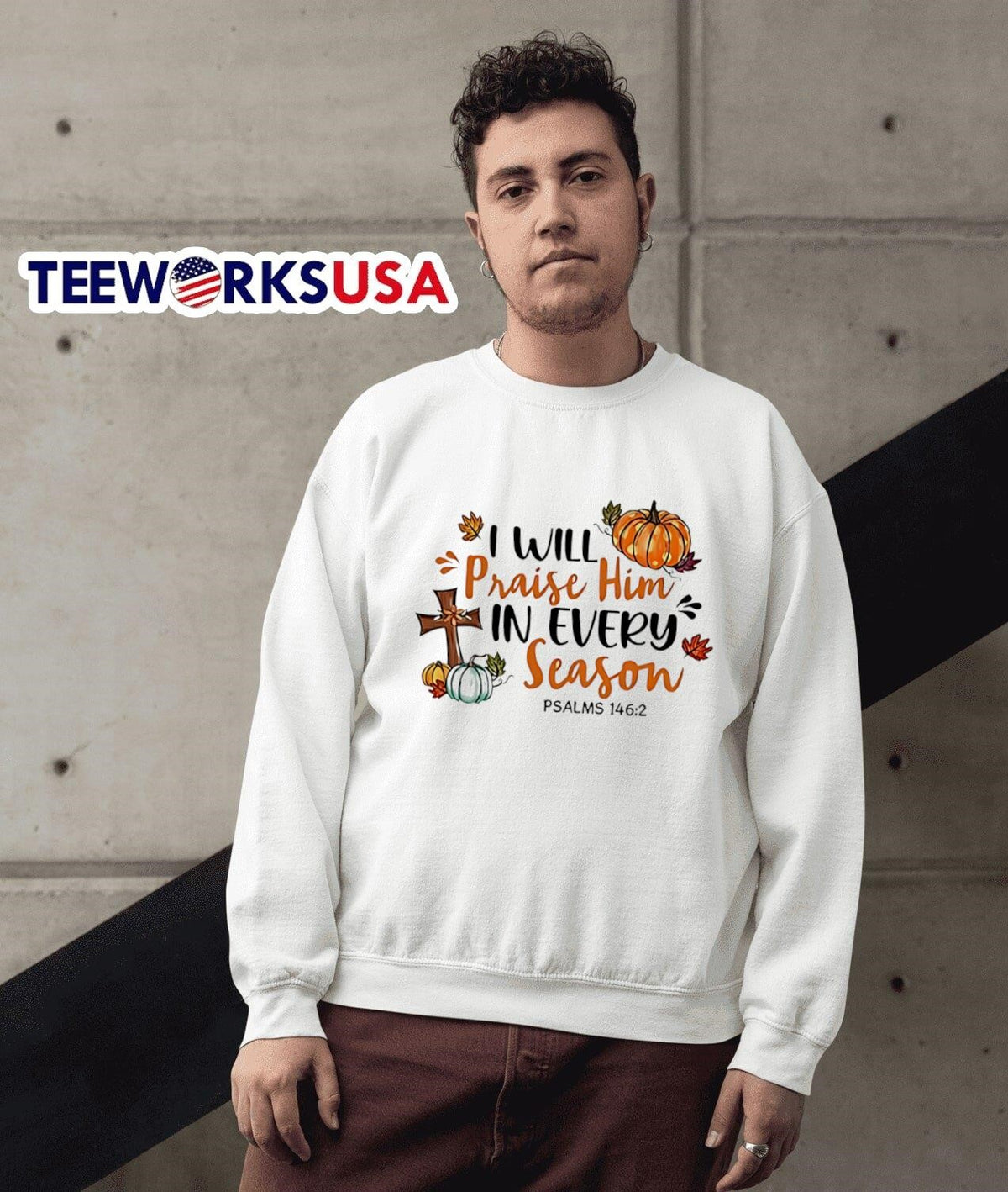 I will praise him in every season - Adult & Kids T-Shirts, Sweatshirts & Hoodies apparel design preview 3