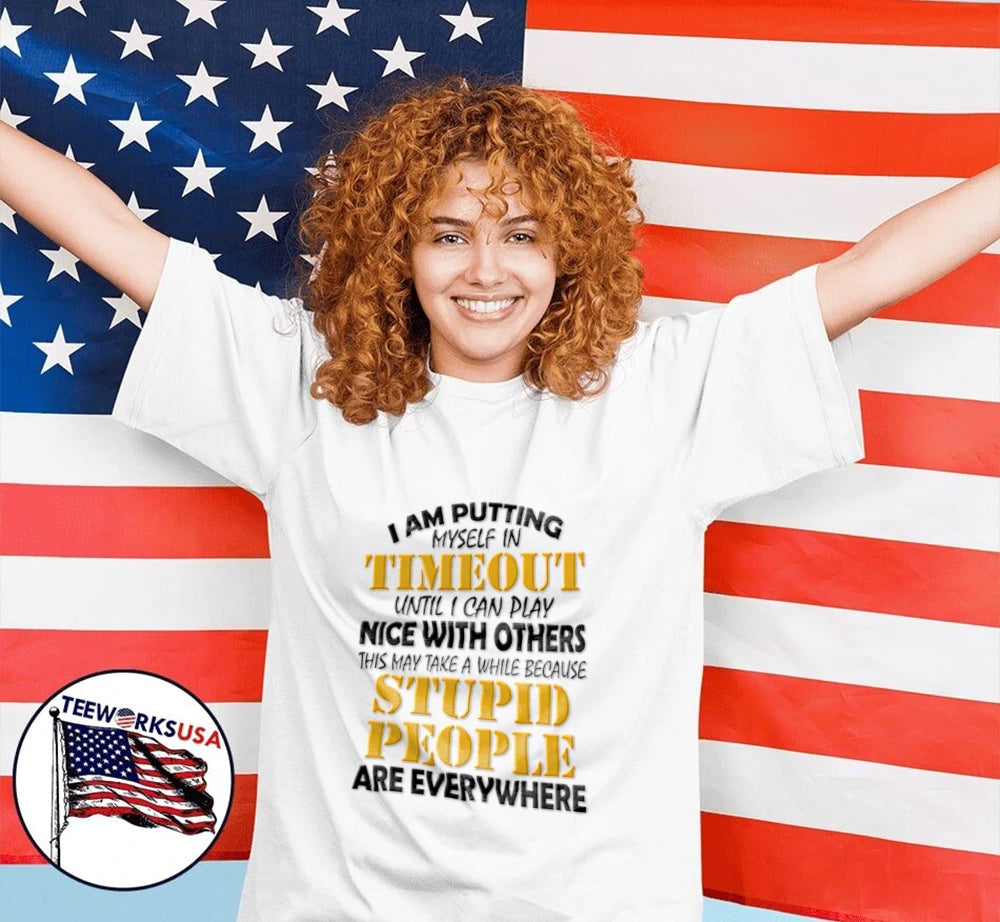 I am putting myself in timeout until can play nice - Adult & Kids T-Shirts, Sweatshirts & Hoodies apparel design preview 2