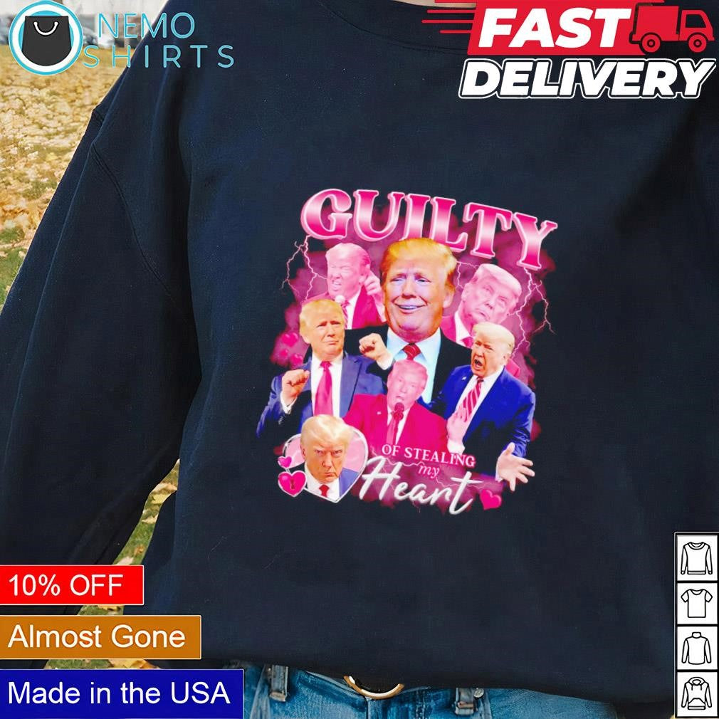 Guilty of stealing my hear Trump vintage bootleg - Adult & Kids T-Shirts, Sweatshirts & Hoodies apparel design preview 2