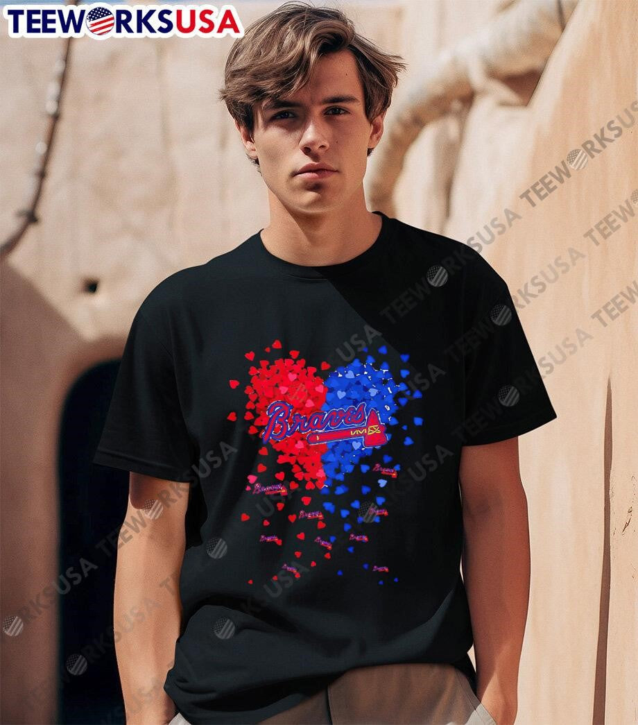 Atlanta Braves Baseball Heart - Adult & Kids T-Shirts, Sweatshirts & Hoodies apparel design preview 1