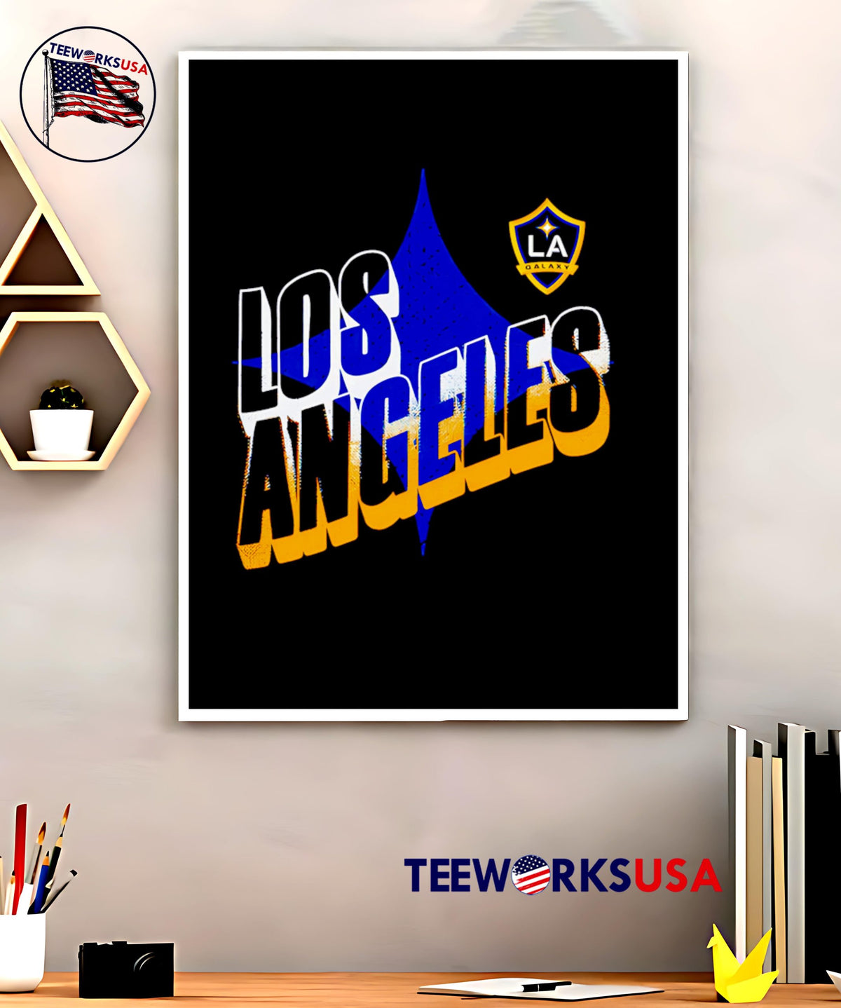 LA Galaxy Wave Bold - Adult & Kids T-Shirts, Sweatshirts & Hoodies apparel design preview 5