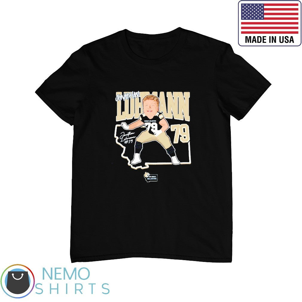 Jonathan Luhmann Montana State Bobcats caricature - Adult & Kids T-Shirts, Sweatshirts & Hoodies apparel design preview 1
