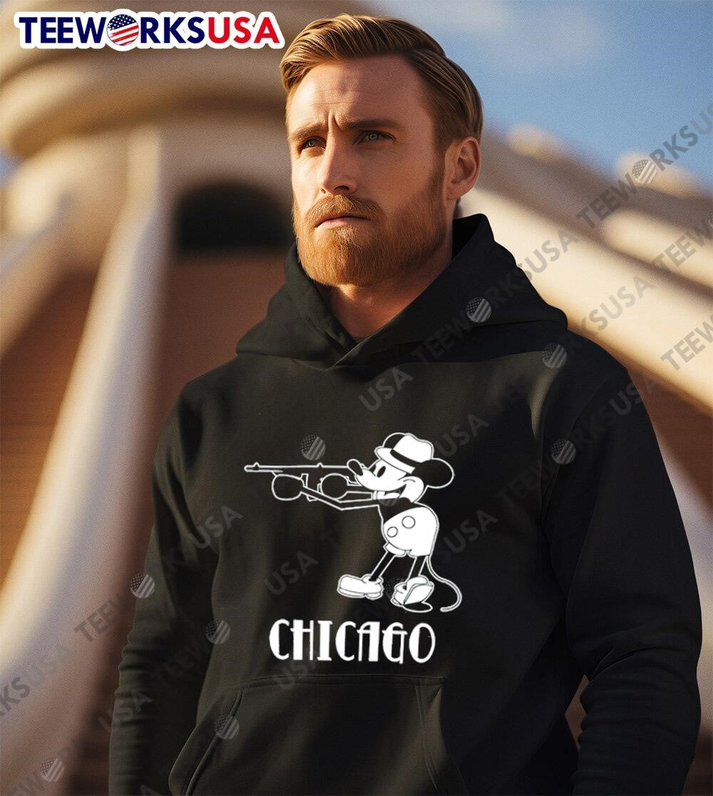 Mickey Chicago Tommy Gun - Adult & Kids T-Shirts, Sweatshirts & Hoodies apparel design preview 2