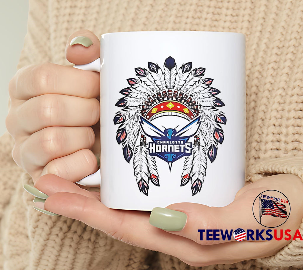 Charlotte Hornets Native American Logo - Adult & Kids T-Shirts, Sweatshirts & Hoodies apparel design preview 6