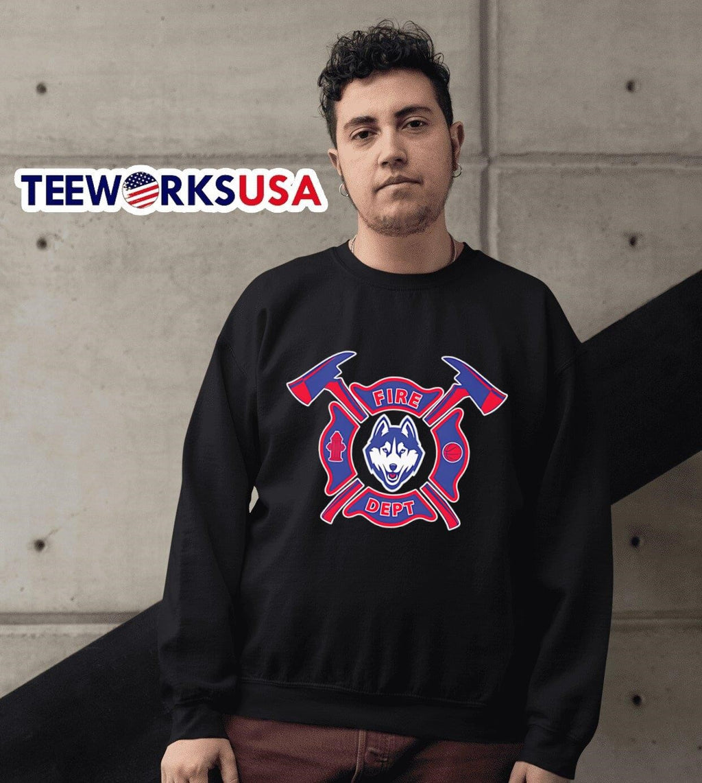 Fire dept UConn Huskies basketball - Adult & Kids T-Shirts, Sweatshirts & Hoodies apparel design preview 6