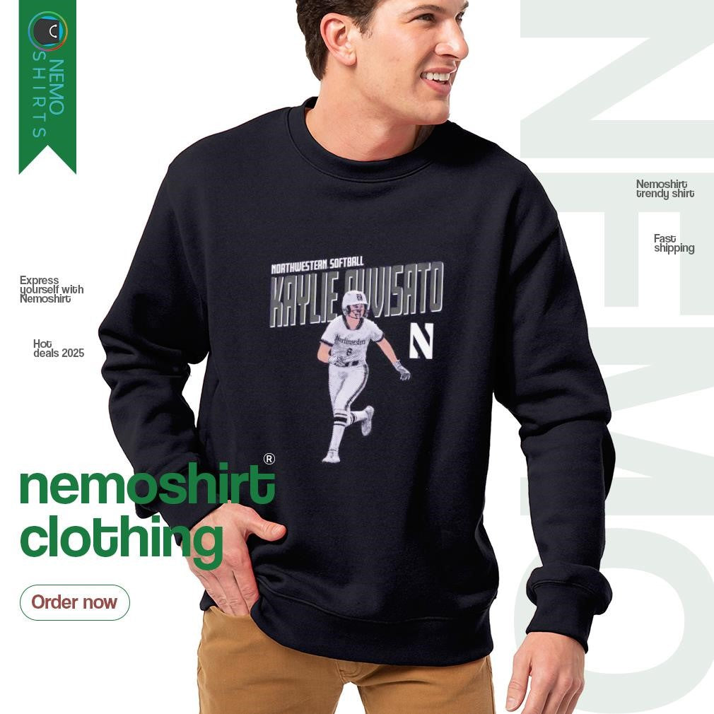 Kaylie Avvisato Northwestern Wildcats softball - Adult & Kids T-Shirts, Sweatshirts & Hoodies apparel design preview 4