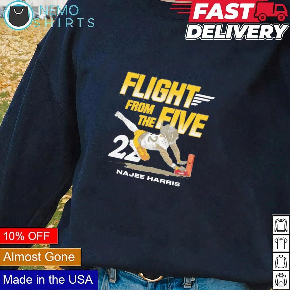 Flight from the five Najee Harris Pittsburgh Steelers - Adult & Kids T-Shirts, Sweatshirts & Hoodies apparel design preview 1